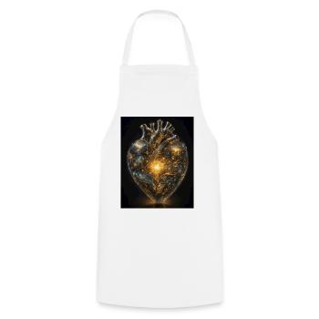 Le cœur du réseautage - Tablier de cuisine - blanc - Devant - AI Model Male 185 dark (185cm)
