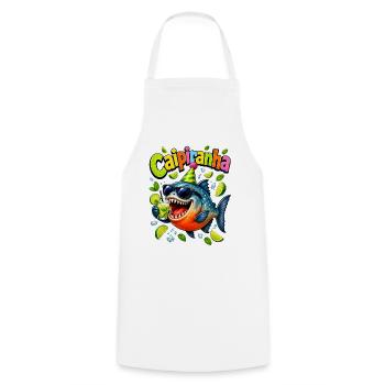 Poisson Caipirinha Festif - Tablier de cuisine - blanc - Devant - AI Model Male 185 dark (185cm)