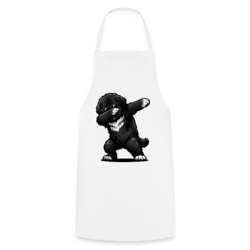 Dabbing Newfoundland in Comic Style - Cooking Apron - white - Front - AI Model Male 185 dark (185cm)
