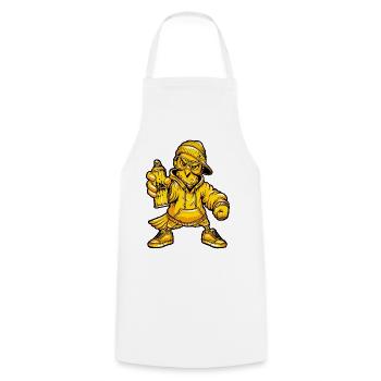 Personnage de Greffi Dove - Tablier de cuisine - blanc - Devant - AI Model Male 185 dark (185cm)