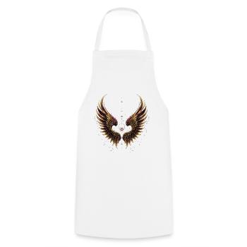 Symbole & Religion - Ailes d’Ange - Tablier de cuisine - blanc - Devant - AI Model Male 185 dark (185cm)