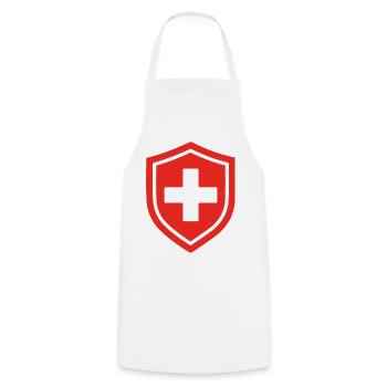 First Aid Shield Medizinische Notfallversorgung Symb - Kochschürze - Weiß - Vorne - AI Model Male 185 dark (185cm)