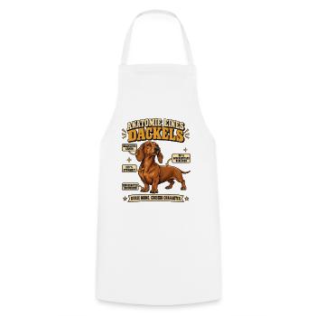 Dackel Anatomie Lustiger Dackel Spruch Geschenk - Kochschürze - Weiß - Vorne - AI Model Male 185 dark (185cm)