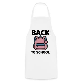 Schulranzen Einschulung Logo - Kochschürze - Weiß - Vorne - AI Model Male 185 dark (185cm)