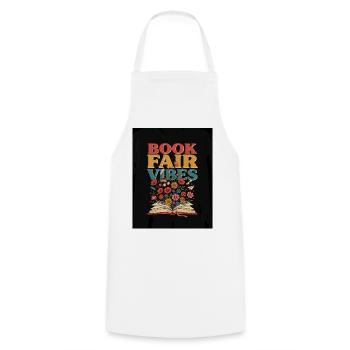 Buchmesse-Vibes - Kochschürze - Weiß - Vorne - AI Model Male 185 dark (185cm)
