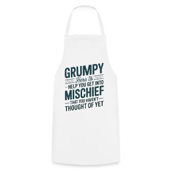 Grumpy hier, um dir zu helfen, in Unfug einzusteigen - Kochschürze - Weiß - Vorne - AI Model Male 185 dark (185cm)