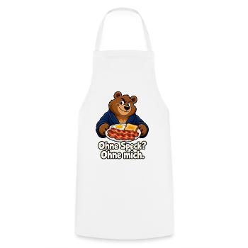 Frühstück mit Speck - Kochschürze - Weiß - Vorne - AI Model Male 185 dark (185cm)