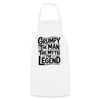 Grumpy der Mann, der Mythos, die Legende - Kochschürze - Weiß - Vorne - AI Model Male 185 dark (185cm)