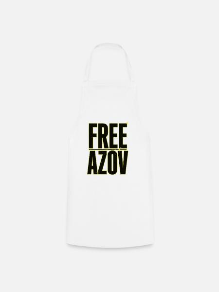 Free Azov – Neon-Block-Typografie - Kochschürze - Weiß