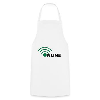 en ligne - Tablier de cuisine - blanc - Devant - AI Model Male 185 dark (185cm)