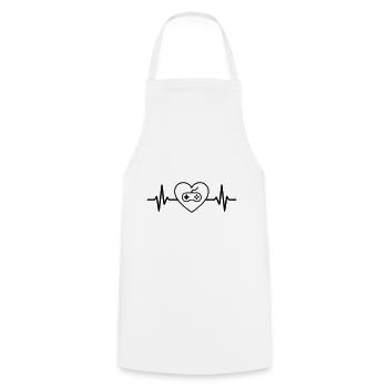 Retro Gamer Love for Gaming Retrogaming Gaming - Cooking Apron - white - Front - AI Model Male 185 dark (185cm)