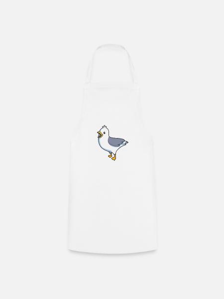 Kawaii Silbermöwe - Kochschürze - Weiß