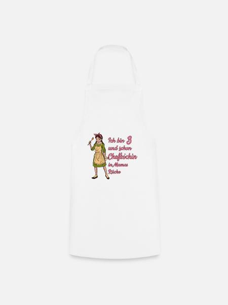 Ich bin 3 - Mädchen Koch - Kochschürze - Weiß