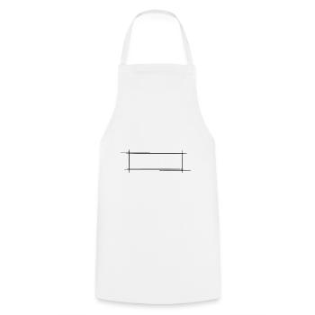 Dekorativer Rahmen. Banner / Namensschild Vorlage. - Kochschürze - Weiß - Vorne - AI Model Male 185 dark (185cm)