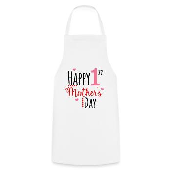 Happy Mothers Day Mother's Day Mother's Day Gift - Cooking Apron - white - Front - AI Model Male 185 dark (185cm)