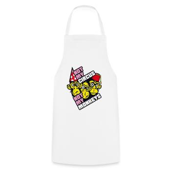 Not My Circus - Cooking Apron - white - Front - AI Model Male 185 dark (185cm)