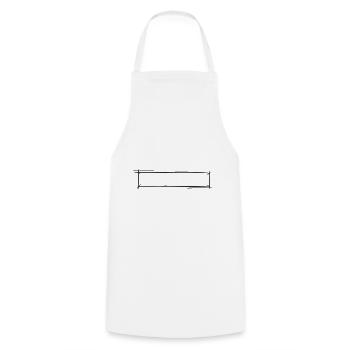 Cadre décoratif. Modèle de bannière / badge nominatif. - Tablier de cuisine - blanc - Devant - AI Model Male 185 dark (185cm)