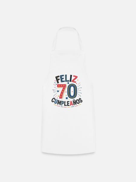 ¡Feliz 70 Cumpleaños! - Kochschürze - Weiß