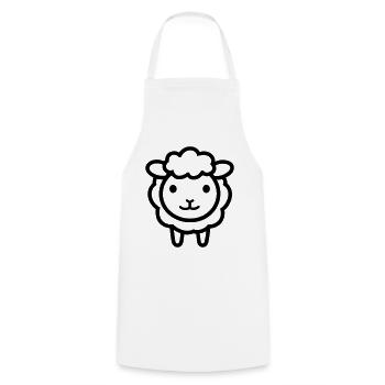 sheep - Cooking Apron - white - Front - AI Model Male 185 dark (185cm)