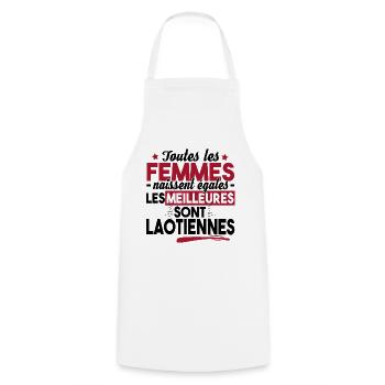 Laotienne Laos Asie Pays Origine Cadeau T-shirt - Tablier de cuisine - blanc - Devant - AI Model Male 185 dark (185cm)