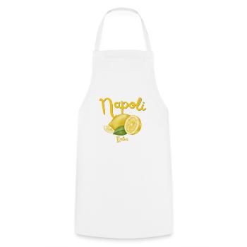 Naples - Italie - Vacances - Voyages - Italie - Tablier de cuisine - blanc - Devant - AI Model Male 185 dark (185cm)