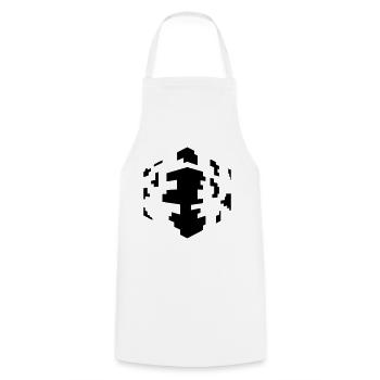 Pixel cubes - Cooking Apron - white - Front - AI Model Male 185 dark (185cm)