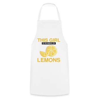 Zitronen Design Limonaden Stand Boss Lemon Verkauf - Kochschürze - Weiß - Vorne - AI Model Male 185 dark (185cm)