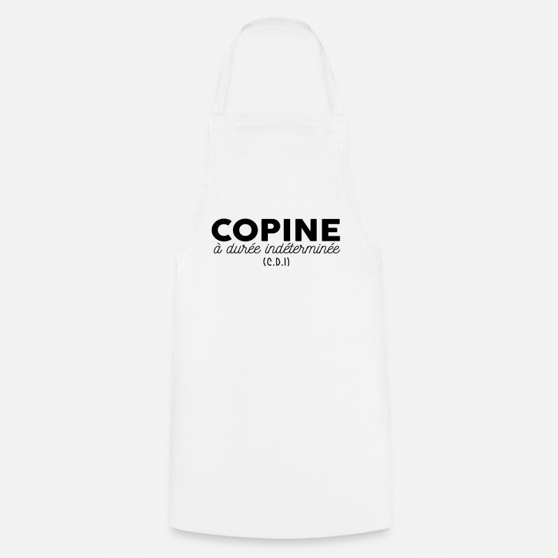 Citation drôles Copine CDI - Tablier de cuisine - blanc