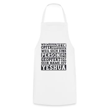 Jesus Christus Yeshua Christliches Sprüche Shirt - Kochschürze - Weiß - Vorne - AI Model Male 185 dark (185cm)