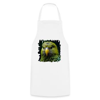Le perroquet des montagnes de Kea est considéré comme très intelligent - Tablier de cuisine - blanc - Devant - AI Model Male 185 dark (185cm)