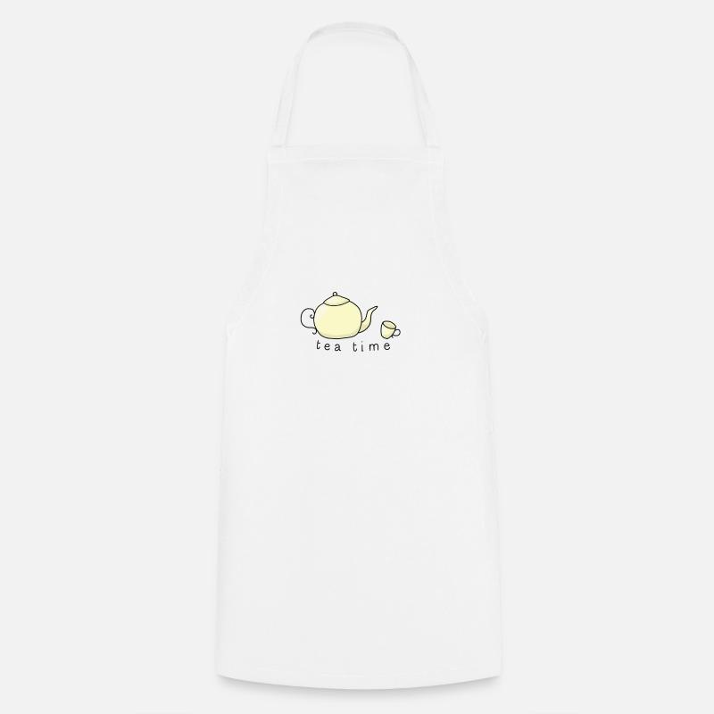 tea time - Cooking Apron - white