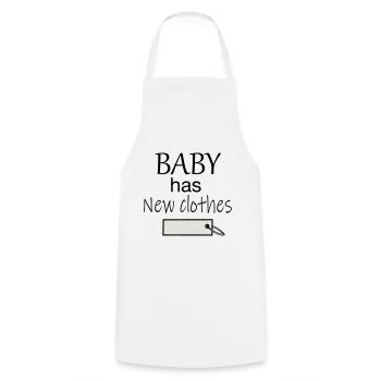Bébé a de nouveaux vêtements - Tablier de cuisine - blanc - Devant - AI Model Male 185 dark (185cm)
