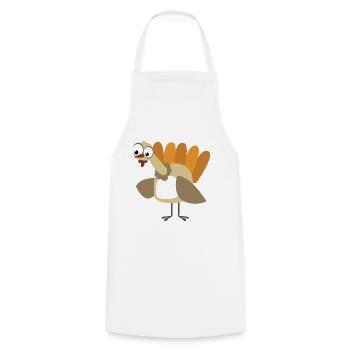 Truthahn Gobbler - Kochschürze - Weiß - Vorne - AI Model Male 185 dark (185cm)