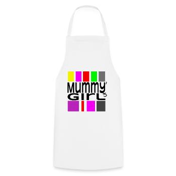 Mummys Fille T Idée de cadeau - Tablier de cuisine - blanc - Devant - AI Model Male 185 dark (185cm)