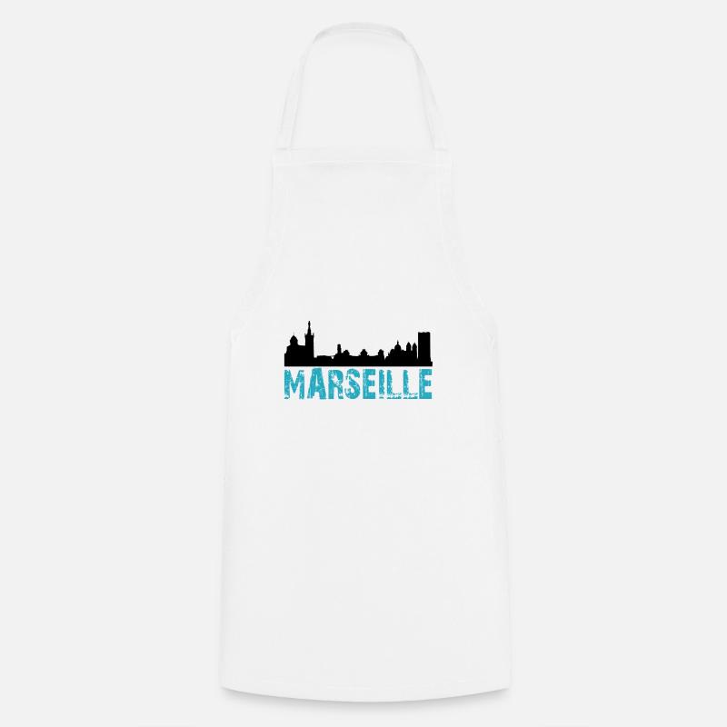 Marseille Line - Tablier de cuisine - blanc