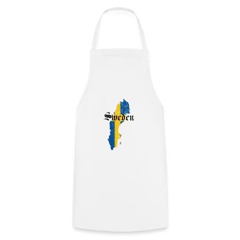 Suède cadeau suédois cadeau - Tablier de cuisine - blanc - Devant - AI Model Male 185 dark (185cm)
