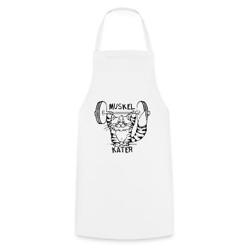 Muscle Hangover Gift - Cooking Apron - white - Front - AI Model Male 185 dark (185cm)