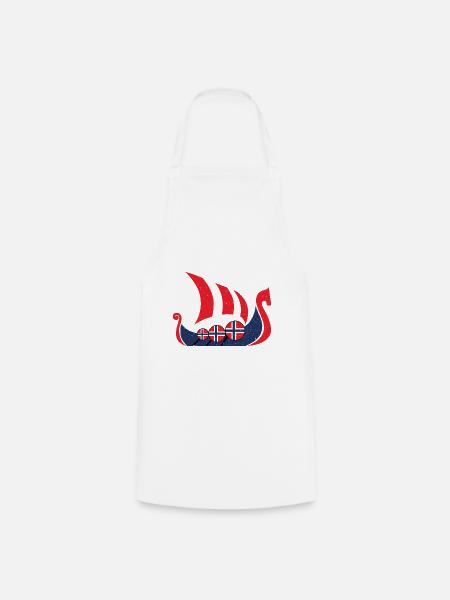 Wikingerschiff Norway Geschenk - Kochschürze - Weiß