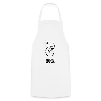 Rock Music Music Style Metal Gift - Cooking Apron - white - Front - AI Model Male 185 dark (185cm)