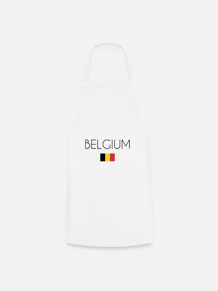 Drapeau Belgique drapeau national cadeau - Tablier de cuisine - blanc