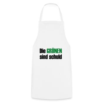Die Grünen sind schuld Geschenk - Kochschürze - Weiß - Vorne - AI Model Male 185 dark (185cm)