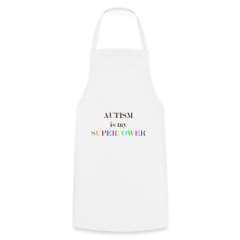 L'autisme est mon cadeau de superpuissance - Tablier de cuisine - blanc - Devant - AI Model Male 185 dark (185cm)