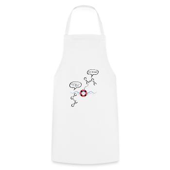 Formule de chimie disant cadeau de chimiste - Tablier de cuisine - blanc - Devant - AI Model Male 185 dark (185cm)