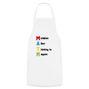 Math Spruch Mathematisch Schule Geschenk - Kochschürze - Weiß - Vorne - AI Model Male 185 dark (185cm)