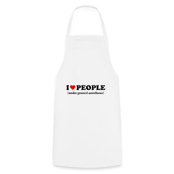 I love people under general anesthesia gift - Cooking Apron - white - Front - AI Model Male 185 dark (185cm)