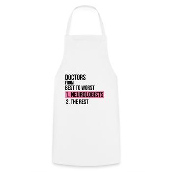Médecins du meilleur au pire neurologue cadeau - Tablier de cuisine - blanc - Devant - AI Model Male 185 dark (185cm)