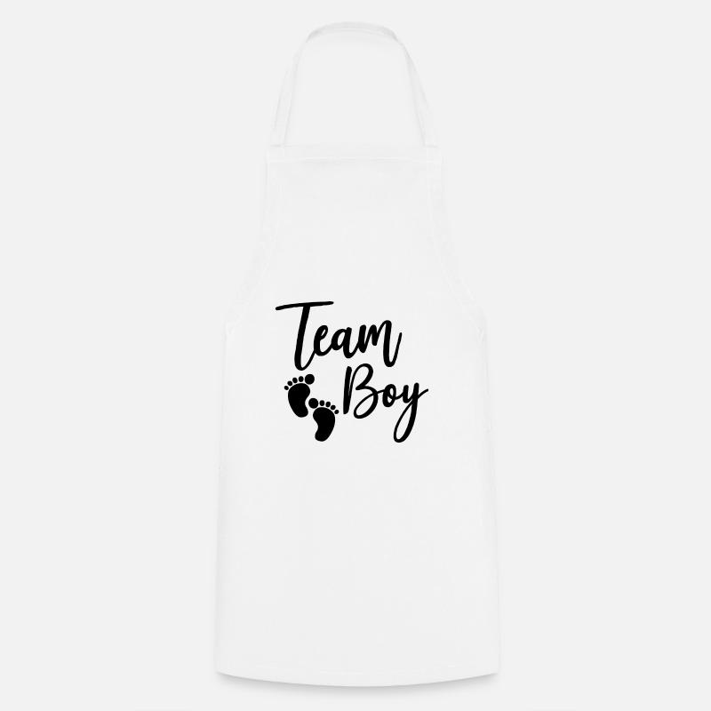 Team Boy Baby Gift - Cooking Apron - white