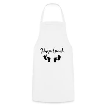 Doppelpack Zwillinge Geschenk - Kochschürze - Weiß - Vorne - AI Model Male 185 dark (185cm)
