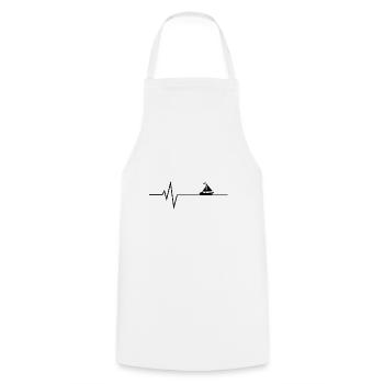 Sailor Sailor Sailboat Heartbeat Gift - Tablier de cuisine - blanc - Devant - AI Model Male 185 dark (185cm)