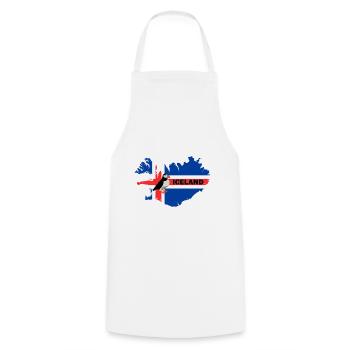Icelandic flag Iceland Puffin Atlantic Puffin - Cooking Apron - white - Front - AI Model Male 185 dark (185cm)